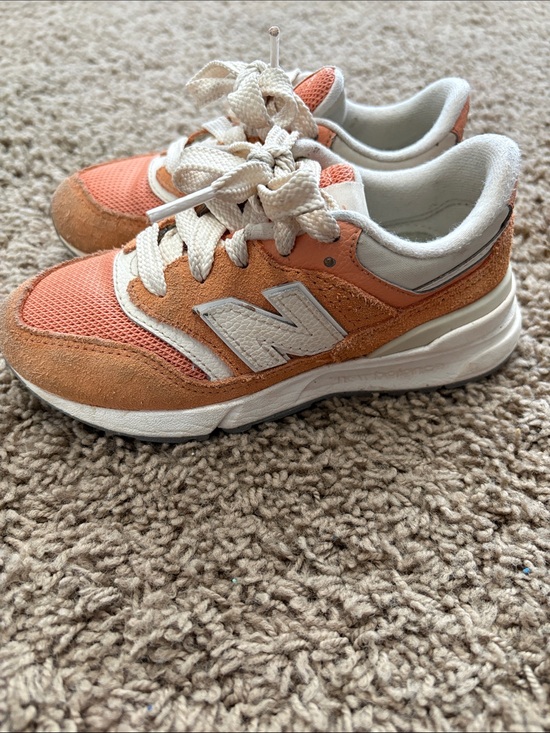 New Balance Other - New Balance Kids Peach/White Suede & Mesh Sneakers